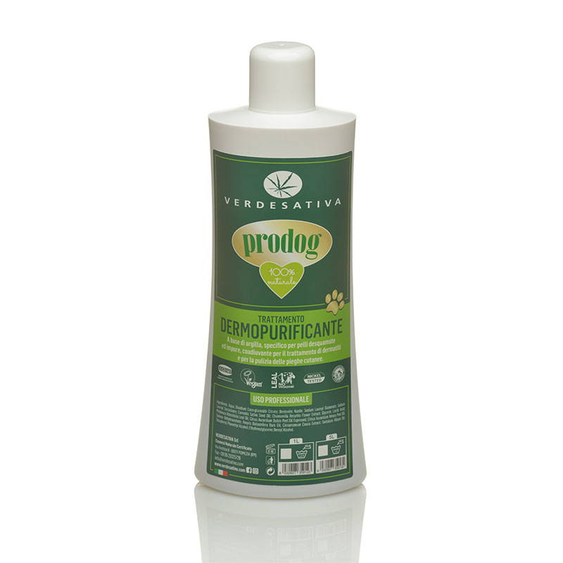 Shampoo per cani dermopurificante all'argilla - 1lt