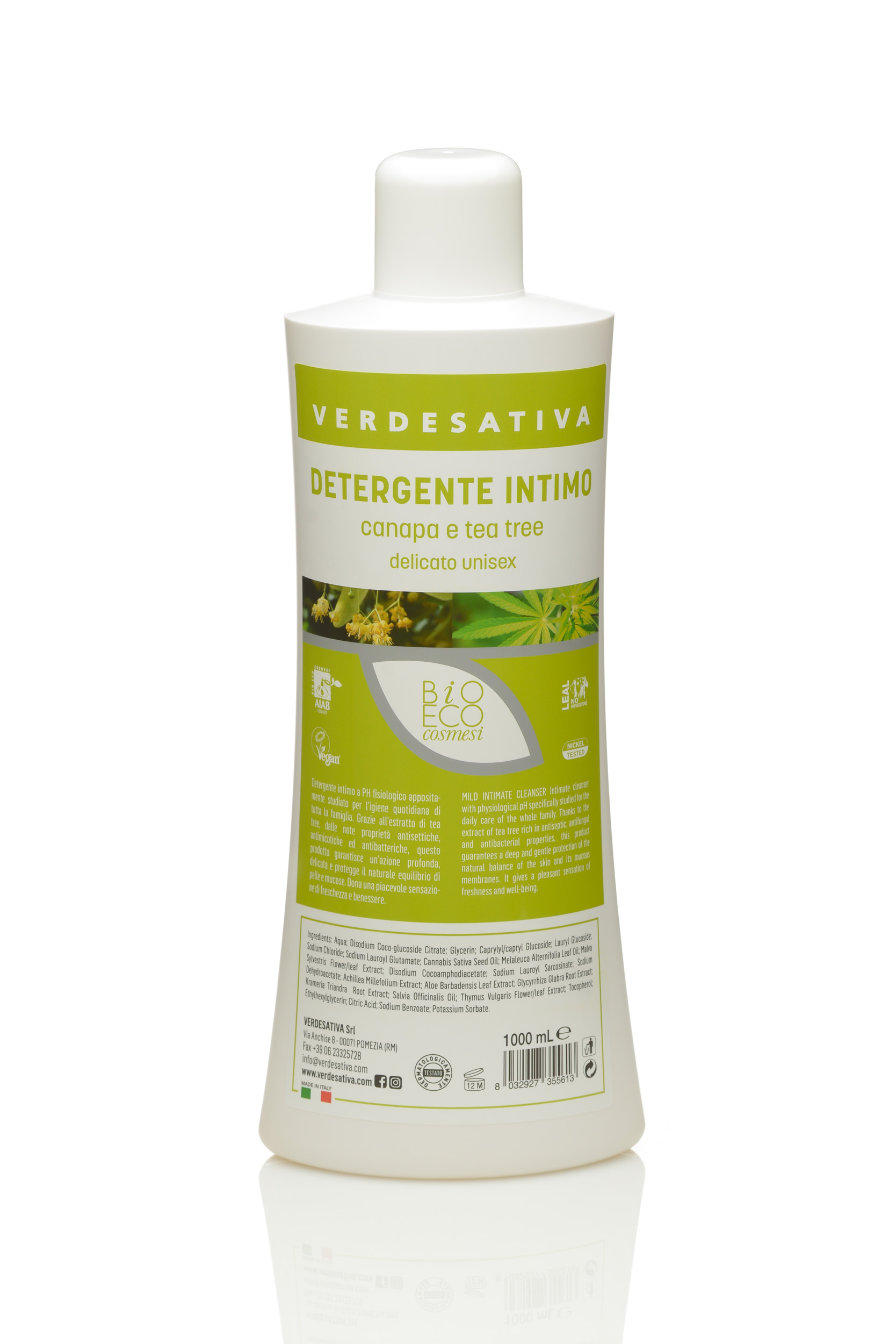 Detergente Intimo Delicato al Tea Tree 100% naturale e bio degradabile 1lt