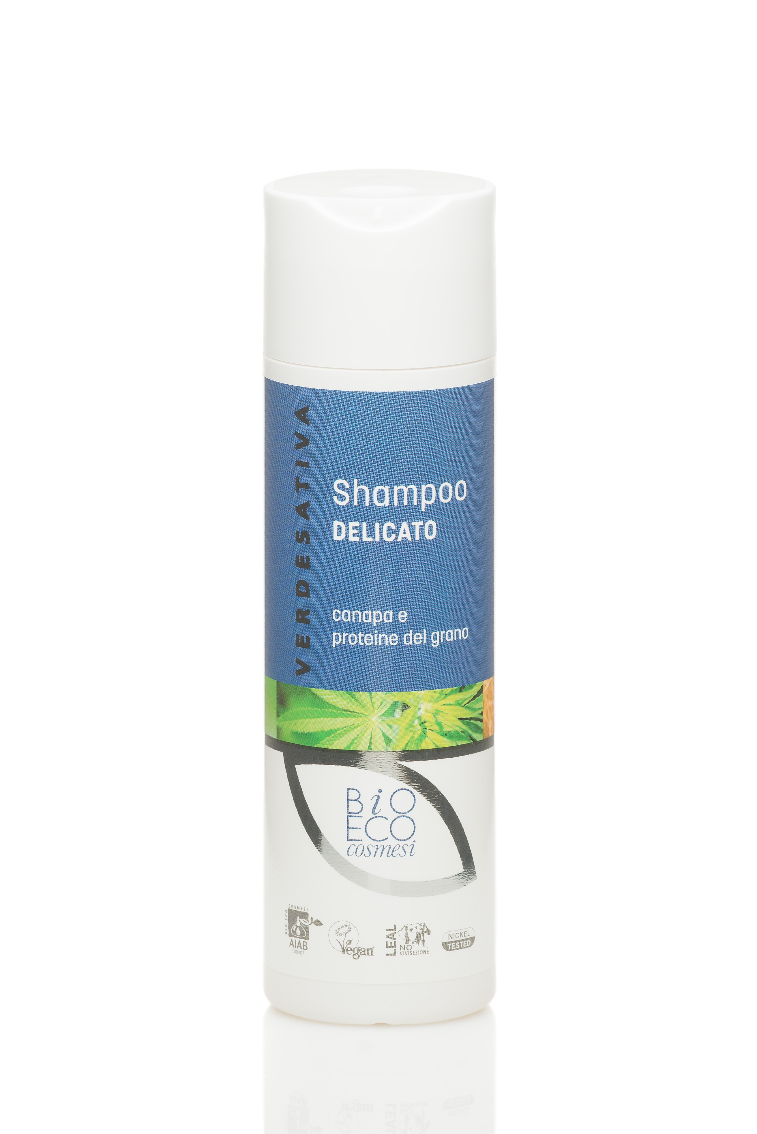 Shampoo Delicato canapa e proteine del grano 100% naturale ecologico e bio degradabile - 200ml