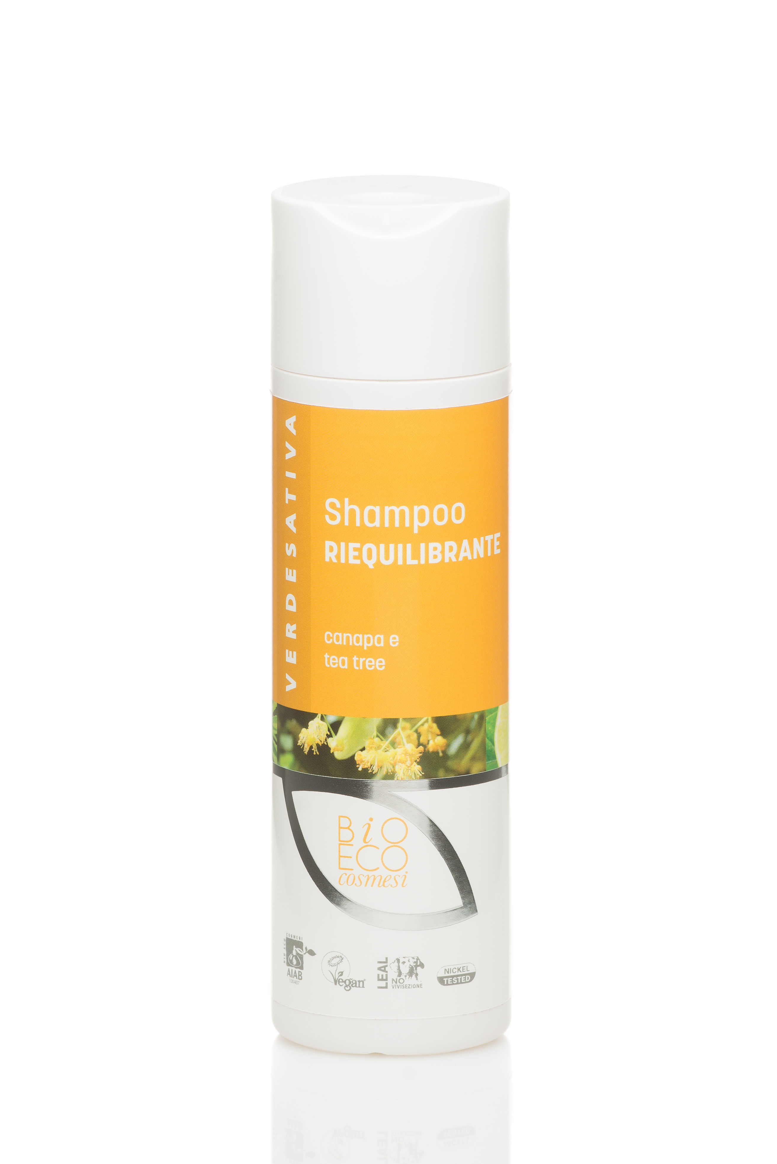 Shampoo Riequilibrante canapa e tea tree 100% naturale e bio degradabile 200ml