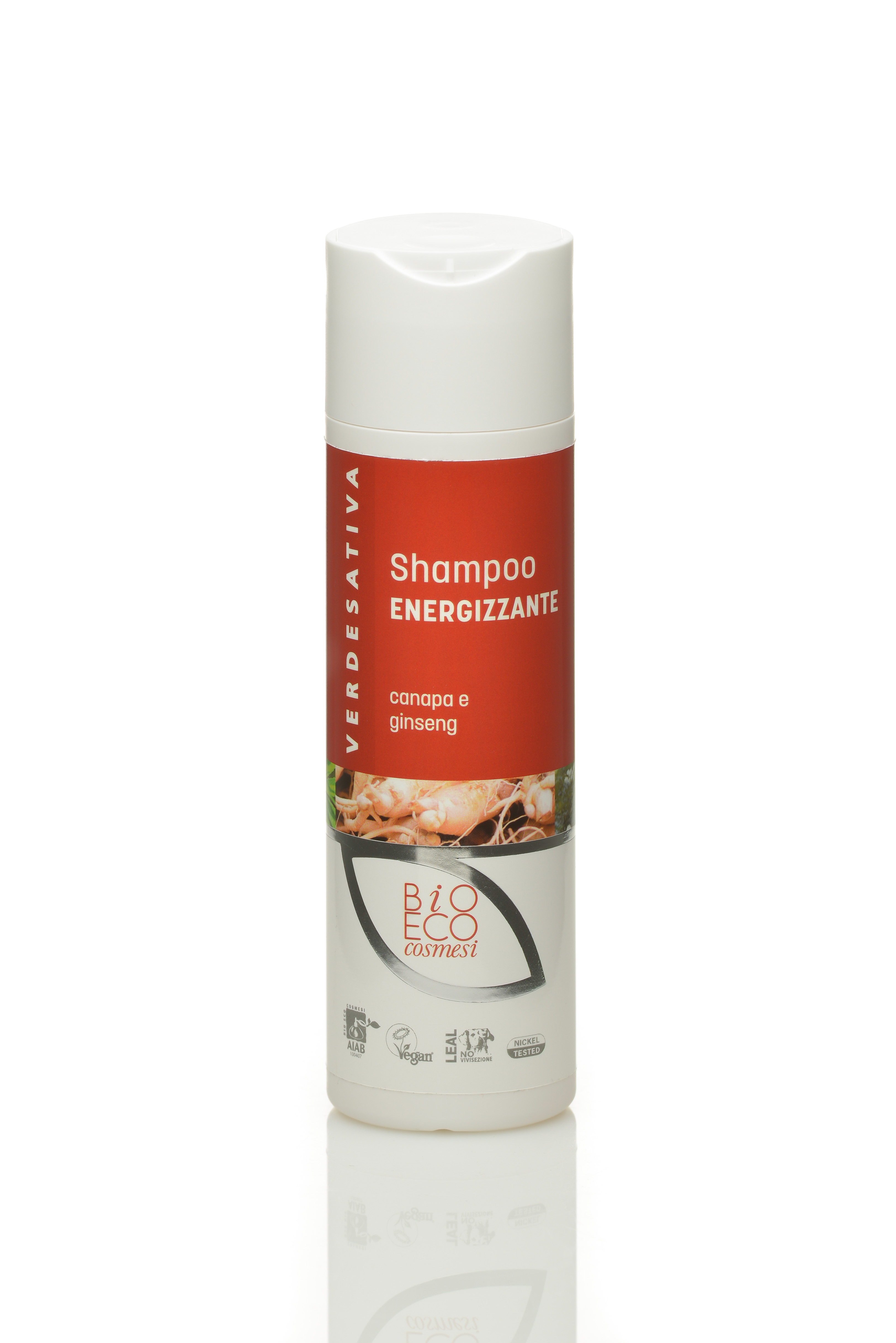 Shampo energizzante con canapa e ginseng 100% naturale e bio degradabile - 200ml