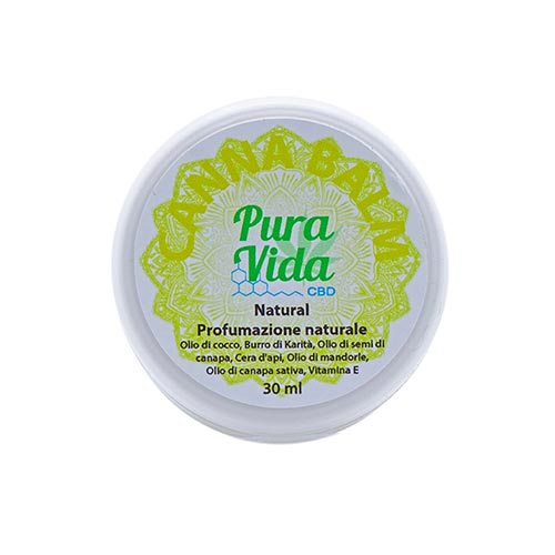 Balsamo Pura Vida CBD - Naturale scent free 30 ml - 50 mg
