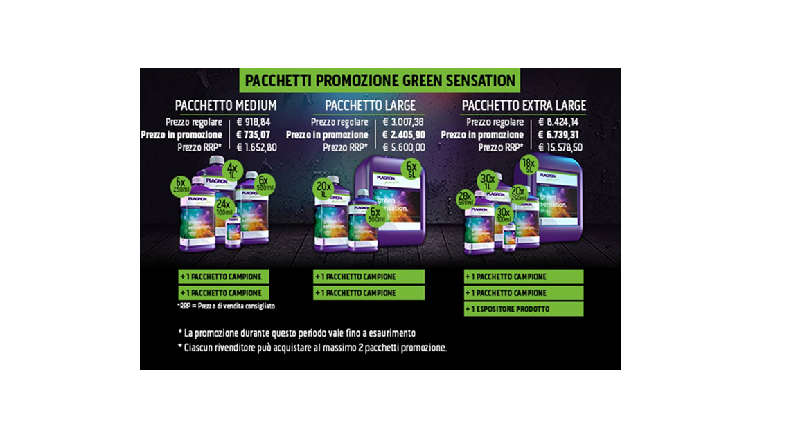 Plagron Pacchetto promozione Green Sensation Extra Large