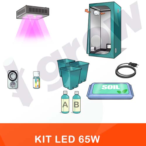 Kit Mini Grow Box LED 65W